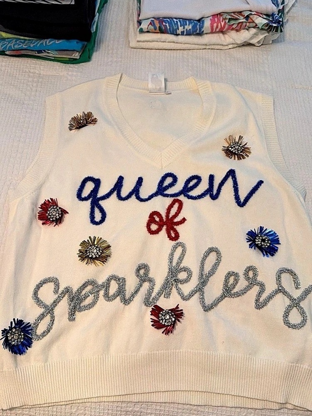 Queen of Sparkles Queen of Sparklers Sweater Vest